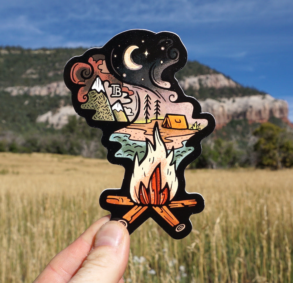 Sticker Art Sticker Art Campfire Dreaming Sticker