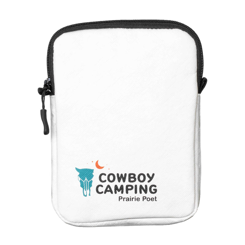 Cowboy Camping Prairie Poet e-reader cover, White