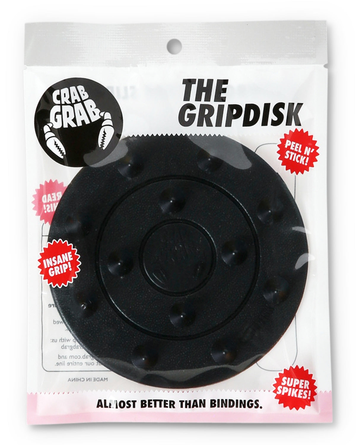 Crab Grab Grip Disk - Black (package front)