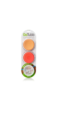 GoTubb 3-Pack - Reusable Storage Travel Container: Clear/Green/Blue / Medium