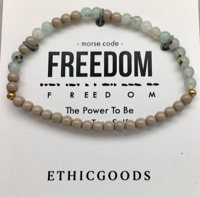 Morse Code Bracelet - Lapis / Marble