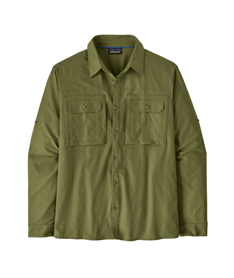 Patagonia Men's Long Sleeved Self Guided Sun Shirt - Caper Green