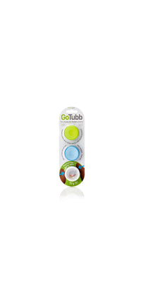 GoTubb 3-Pack - Reusable Storage Travel Container: Clear/Green/Blue / Medium