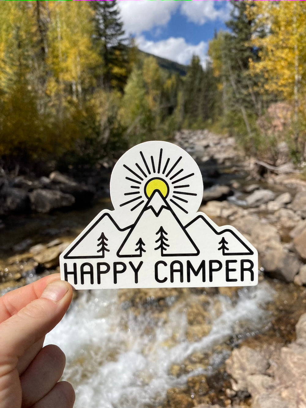 Sticker Art Happy Camper Sticker