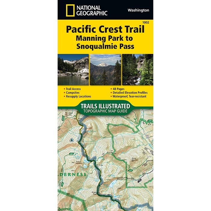Pacific Crest Trail Washington North Map Canada To Snoqualmie Pass