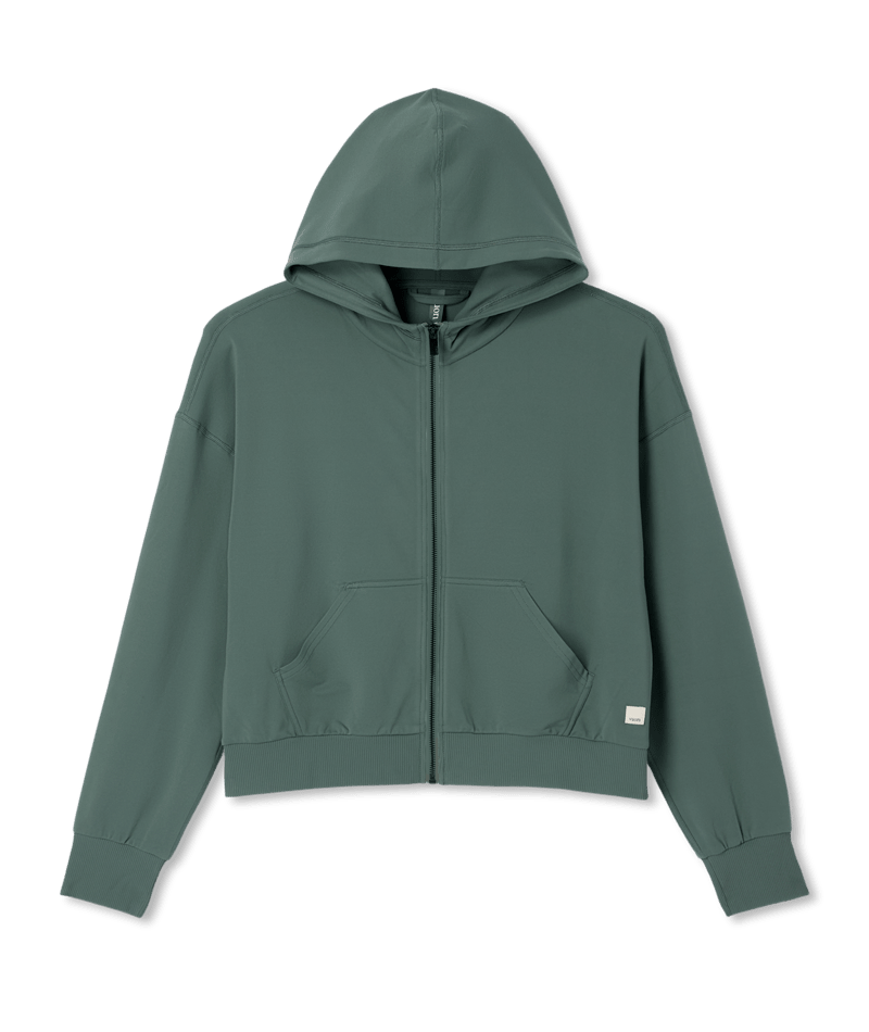 Vuori Women's Halo Modern Full Zip Hoodie (VW2064) - Agate Green