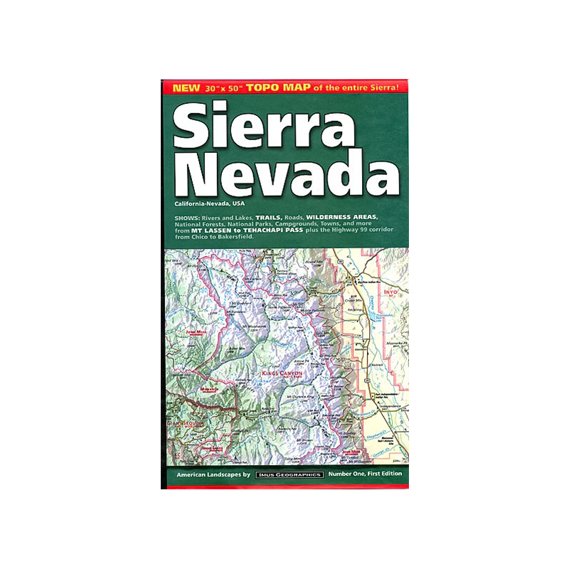 Imus Geographics Sierra Nevada topographic map cover