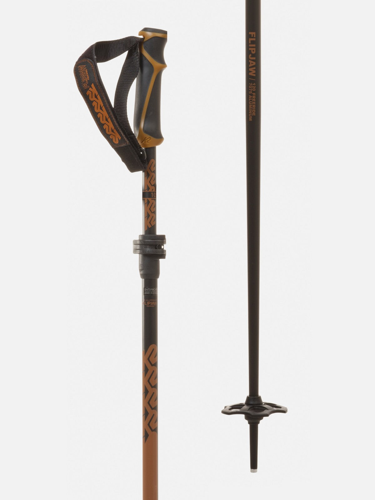 K2 Sports Flipjaw Freeride Ski Poles - Brown