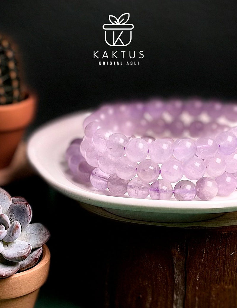 Stone Stacking Bracelet - Lavender Quartz