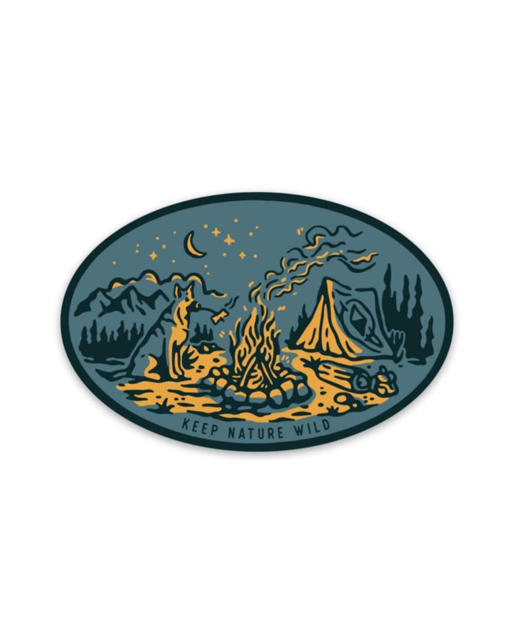 Keep Nature Wild CAMPFIRE DOG STICKER
