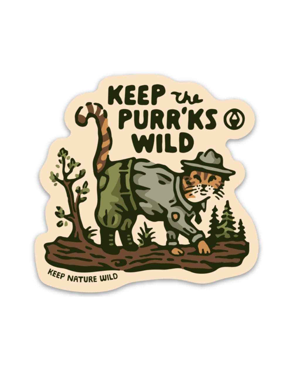 Keep Nature Wild KEEP THE PURRKS WILD STICKER
