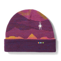 Smartwool Kids' Thermal Merino Reversible Cuffed Beanie - Purple Iris Mtn Scape