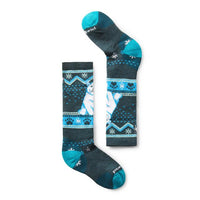 Smartwool Kids' Wintersport Full Cushion Polar Bear Pattern OTC Socks - Twilight Blue