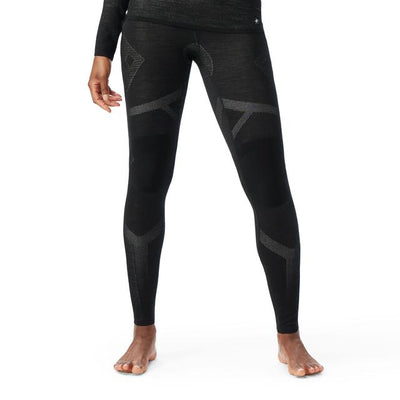 Smartwool Women's Intraknit Thermal Merino Base Layer Bottom - Black-White