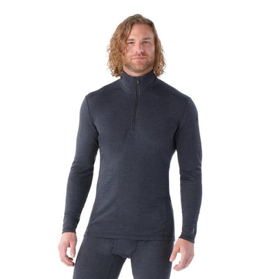 Smartwool Men's Classic Thermal Merino Base Layer 1/4 Zip - Charcoal Heather