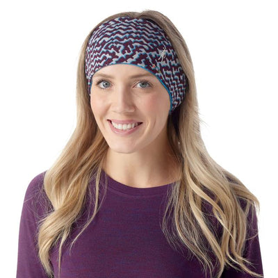Smartwool Thermal Merino Reversible Headband - Purple Iris Retro Line
