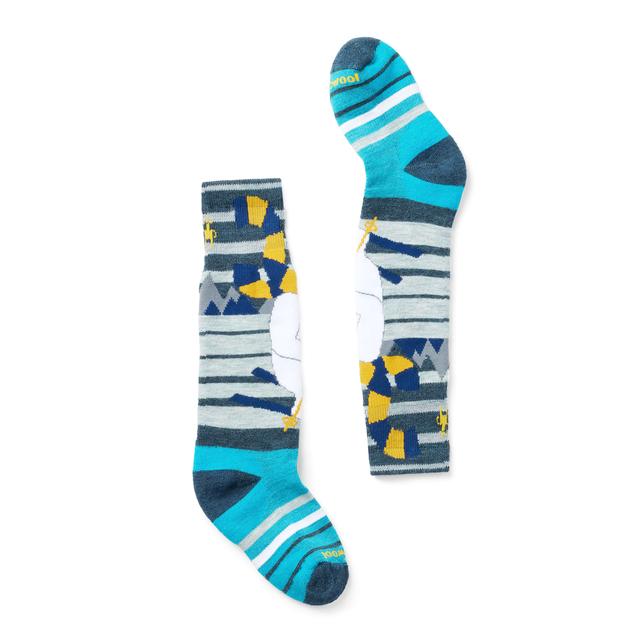 Smartwool Kids' Wintersport Full Cushion Yeti Pattern OTC Socks - Twilight Blue