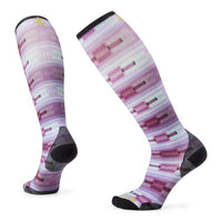Smartwool Women's Ski Zero Cushion Flirt with Me Print OTC Socks - Purple Iris