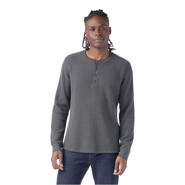 Smartwool Men's Waffle Long Sleeve Henley - Charcoal