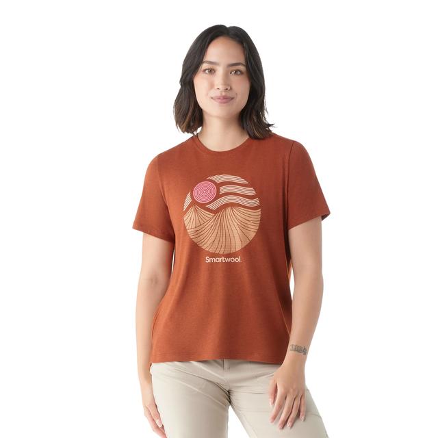 Smartwool Women's Horizon View Graphic Short Sleeve Tee - Pecan Brown