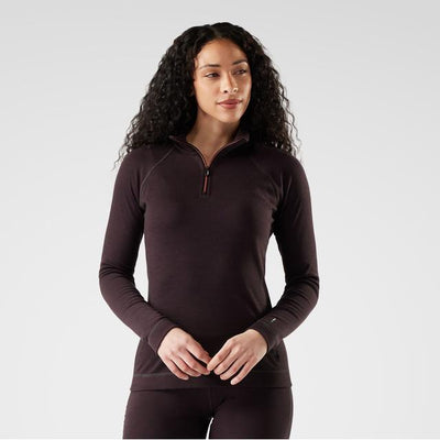Smartwool Women's Classic Thermal Merino Base Layer 1/4 Zip - Mink Heather