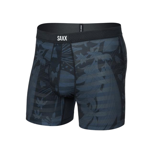 SAXX Droptemp Cooling Mesh Boxer Brief Fly - Jungle Noir-Black