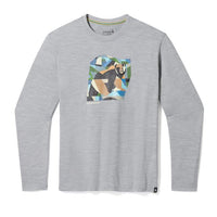 Smartwool Bear Country Graphic Long Sleeve Tee - Light Gray Heather