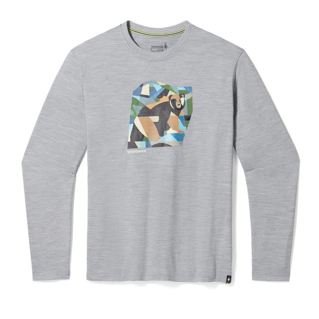 Smartwool Bear Country Graphic Long Sleeve Tee - Light Gray Heather