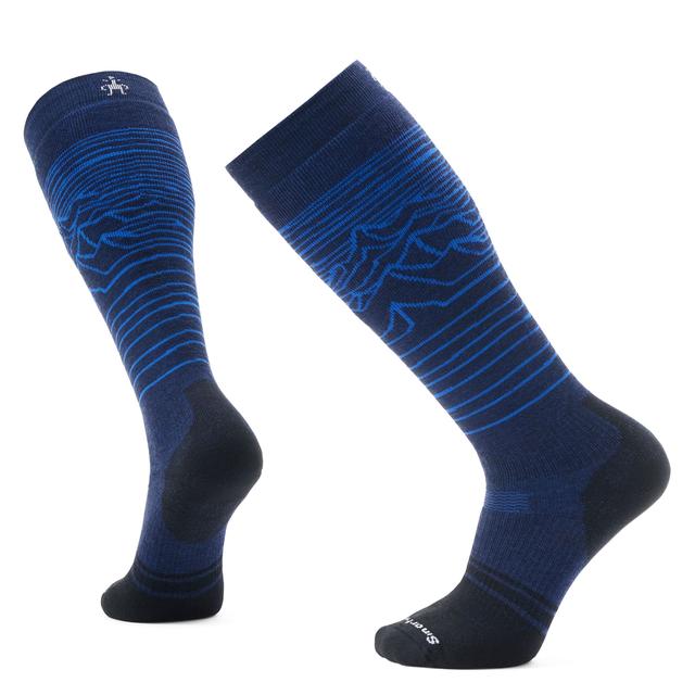 Smartwool Snowboard Full Cushion Iguchi Pattern OTC Socks - Deep Navy