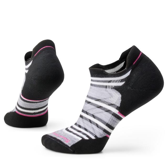 Smartwool Women's Run Targeted Cushion Stripe Low Ankle Socks - Black