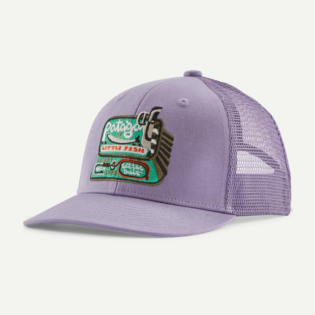 Patagonia Kid's Trucker Hat - Little Fish: Concrete Purple