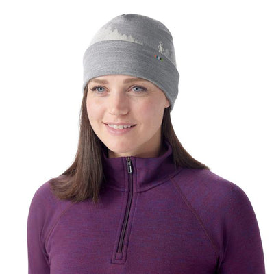 Smartwool Thermal Merino Reversible Cuffed Beanie - Light Gray Foggy Pines