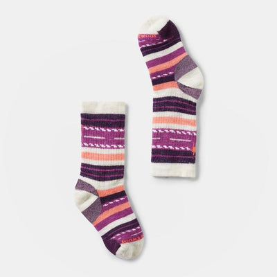 Smartwool Kids' Hike Full Cushion Margarita Crew Socks - Moonbeam