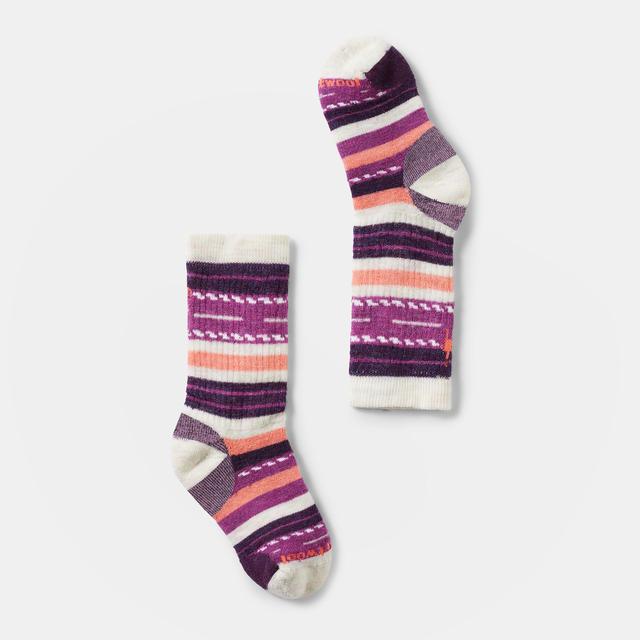 Smartwool Kids' Hike Full Cushion Margarita Crew Socks - Moonbeam