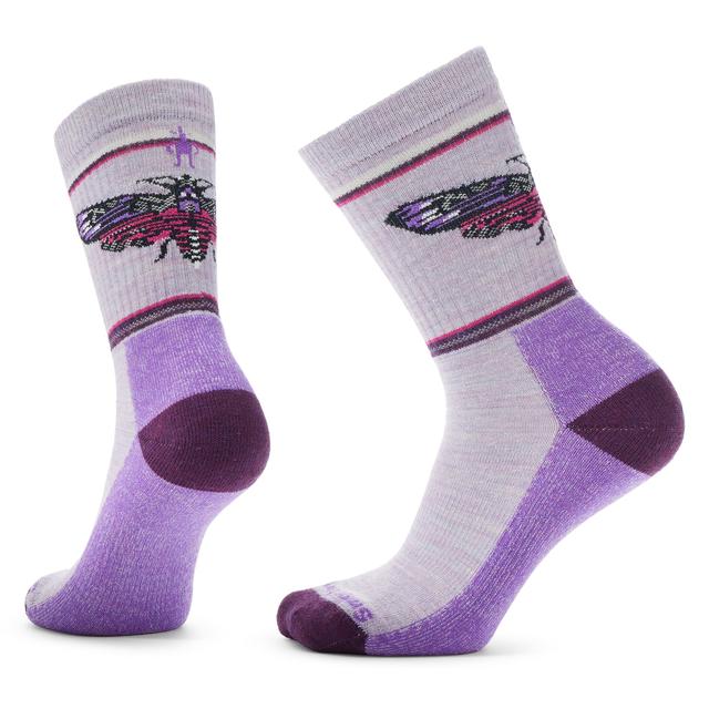 Smartwool Everyday Mystic Moth Crew Socks - Purple Eclipse