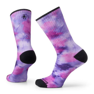 Smartwool Athletic Far Out Tie Dye Print Crew Socks - Purple Iris