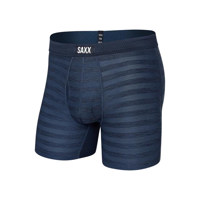 SAXX Droptemp Cooling Mesh Boxer Brief Fly - Dark Denim Heather