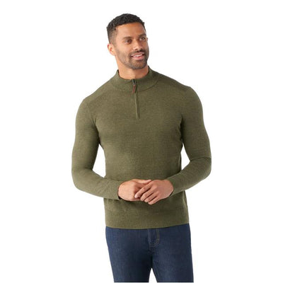 Smartwool Men's Sparwood 1/2 Zip Sweater - North Woods Heather-Winter Moss Heather