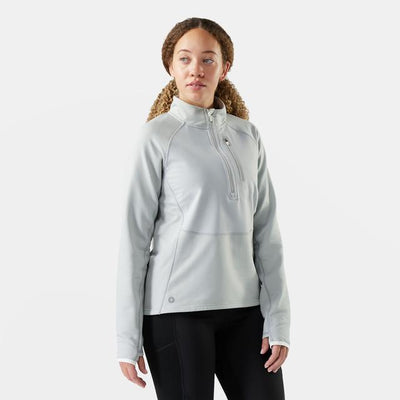 Smartwool Women's Active Fleece Wind 1/2 Zip - Storm Gray