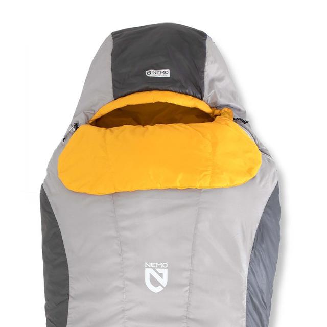 NEMO Equipment Tempo Men's Synthetic Sleeping Bag - Paloma Gray-Mango