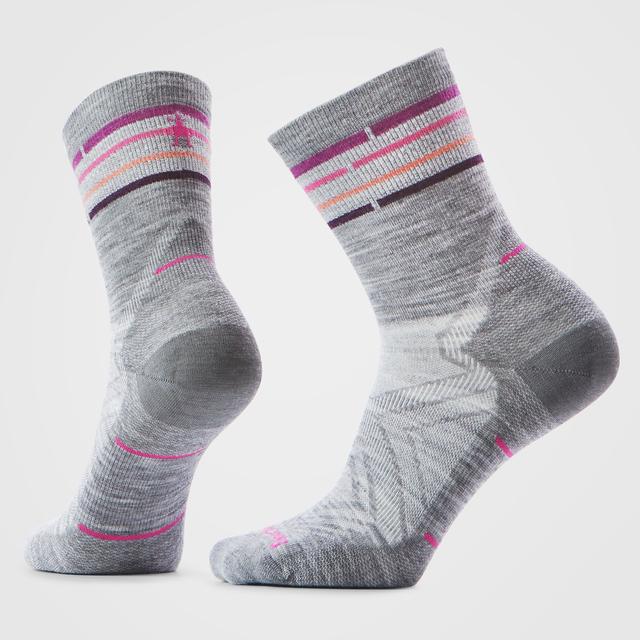 Smartwool Women's Run Zero Cushion Mid Crew Socks - Light Gray