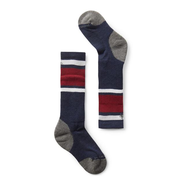 Smartwool Kids' Wintersport Full Cushion Stripe OTC Socks - Deep Navy