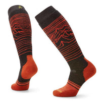 Smartwool Snowboard Full Cushion Iguchi Pattern OTC Socks - Charcoal