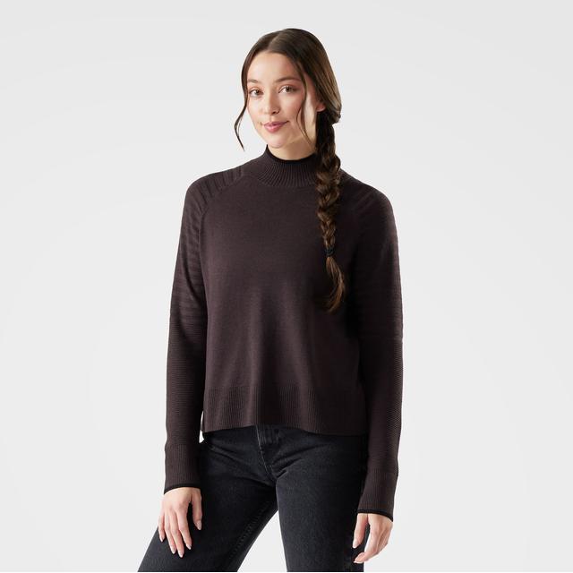 Smartwool Women's Edgewood Mock Neck Sweater - Mink Heather