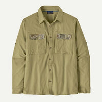 Mens Long Sleeved Self Guided Sun Shirt - Gumtree Green