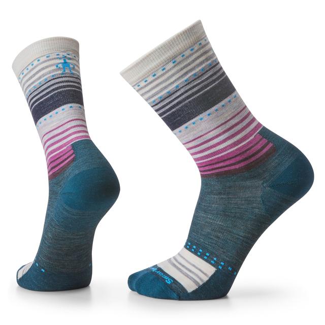 Smartwool Everyday Stitch Stripe Zero Cushion Crew Socks - Twilight Blue