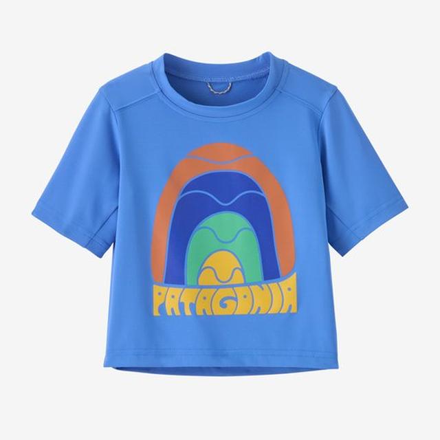 Patagonia Baby Capilene Silkweight T-Shirt - Rainbow Wave: Abundant Blue