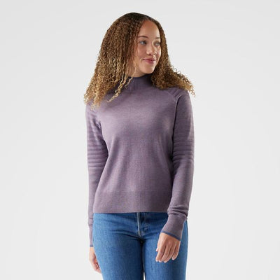 Smartwool Women's Edgewood Mock Neck Sweater - Chalk Violet Heather