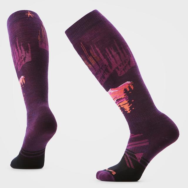 Smartwool Women's Ski Full Cushion Alpine Auroras OTC Socks - Purple Iris