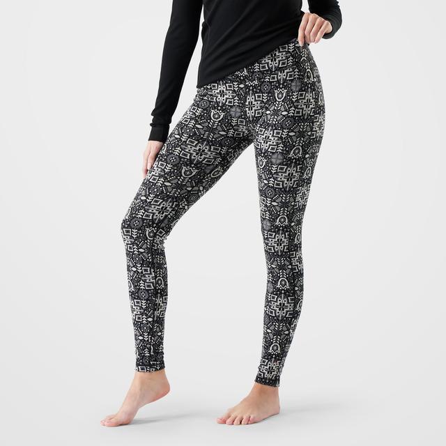 Smartwool Women's Classic Thermal Merino Base Layer Bottom - Black Deco Floral